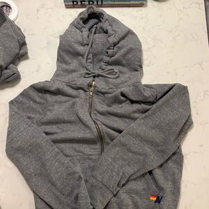 Aviator Nation Gray Bolt Hoodie